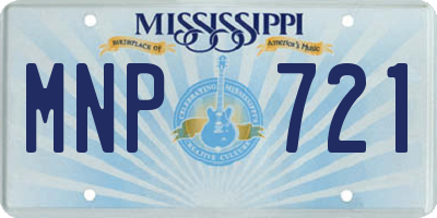 MS license plate MNP721