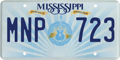 MS license plate MNP723