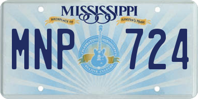 MS license plate MNP724