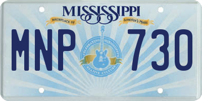 MS license plate MNP730