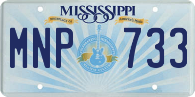 MS license plate MNP733