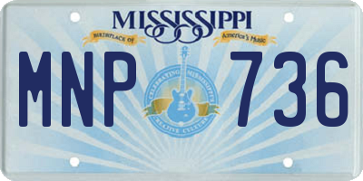 MS license plate MNP736