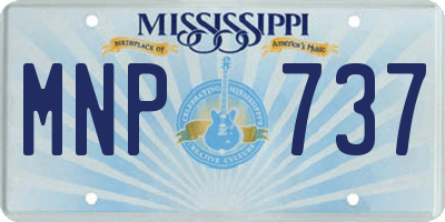 MS license plate MNP737