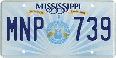 MS license plate MNP739