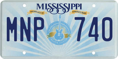 MS license plate MNP740