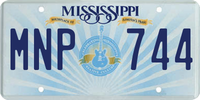 MS license plate MNP744