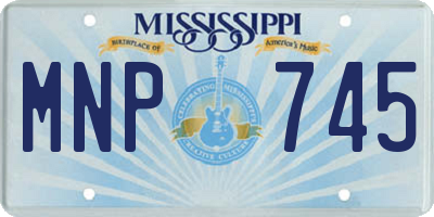 MS license plate MNP745