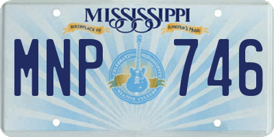 MS license plate MNP746