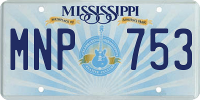 MS license plate MNP753