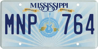 MS license plate MNP764