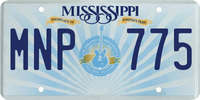 MS license plate MNP775