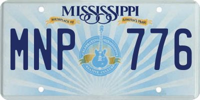 MS license plate MNP776