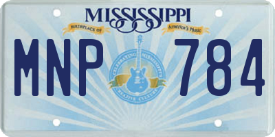 MS license plate MNP784
