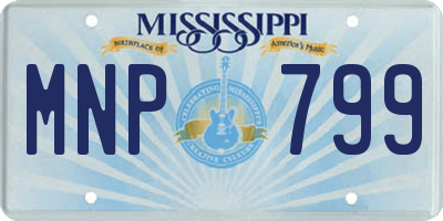 MS license plate MNP799