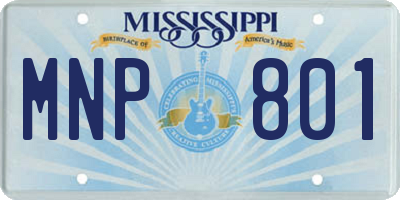 MS license plate MNP801