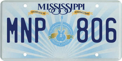 MS license plate MNP806