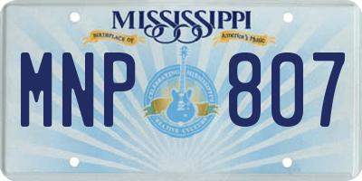 MS license plate MNP807