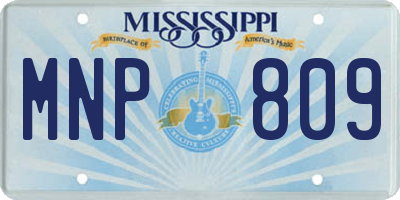 MS license plate MNP809