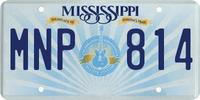 MS license plate MNP814