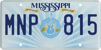 MS license plate MNP815