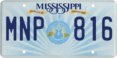 MS license plate MNP816