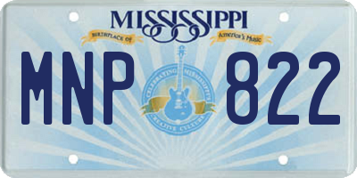 MS license plate MNP822