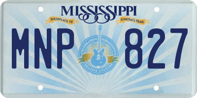 MS license plate MNP827