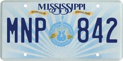MS license plate MNP842