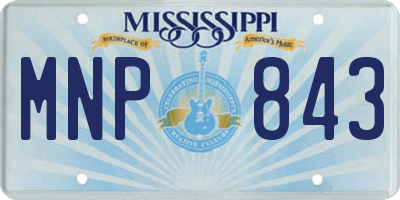 MS license plate MNP843