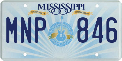 MS license plate MNP846