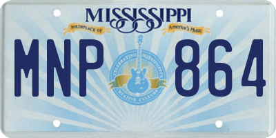 MS license plate MNP864