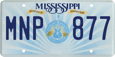 MS license plate MNP877