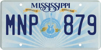 MS license plate MNP879