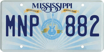 MS license plate MNP882