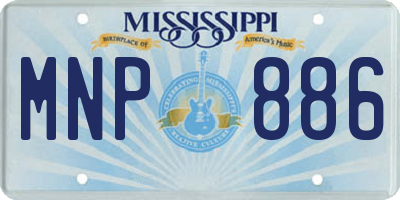 MS license plate MNP886