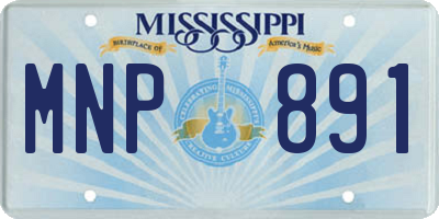 MS license plate MNP891