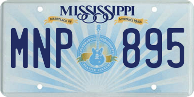 MS license plate MNP895