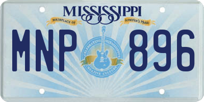 MS license plate MNP896