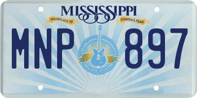 MS license plate MNP897