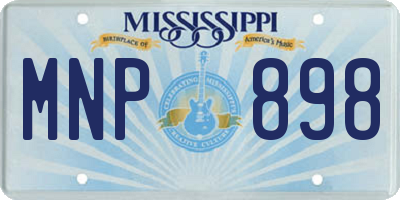 MS license plate MNP898