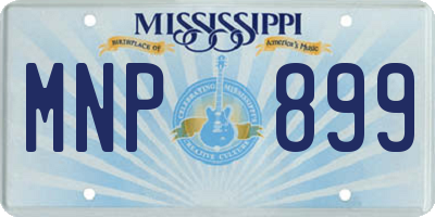 MS license plate MNP899