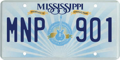 MS license plate MNP901