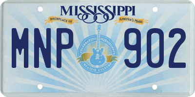 MS license plate MNP902