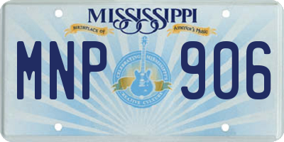 MS license plate MNP906
