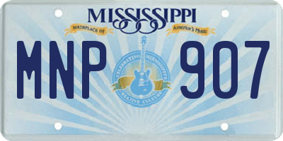MS license plate MNP907