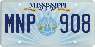 MS license plate MNP908