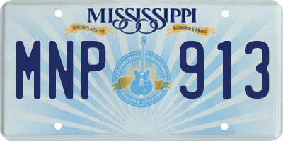 MS license plate MNP913