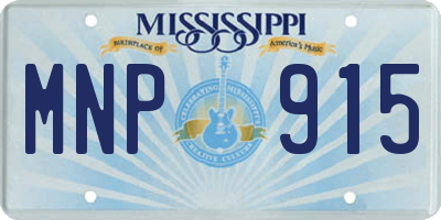 MS license plate MNP915