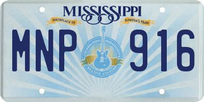 MS license plate MNP916