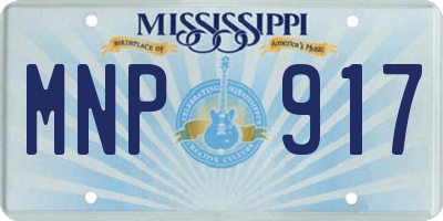 MS license plate MNP917